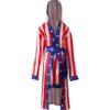American Flag Boxing Costume Robe Satin